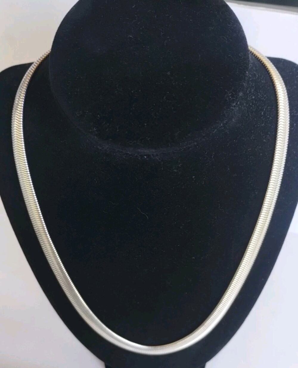 MILOR Italy Gorgeous Solid 925 Sterling Silver Silky Puffy Chain Necklace 20"